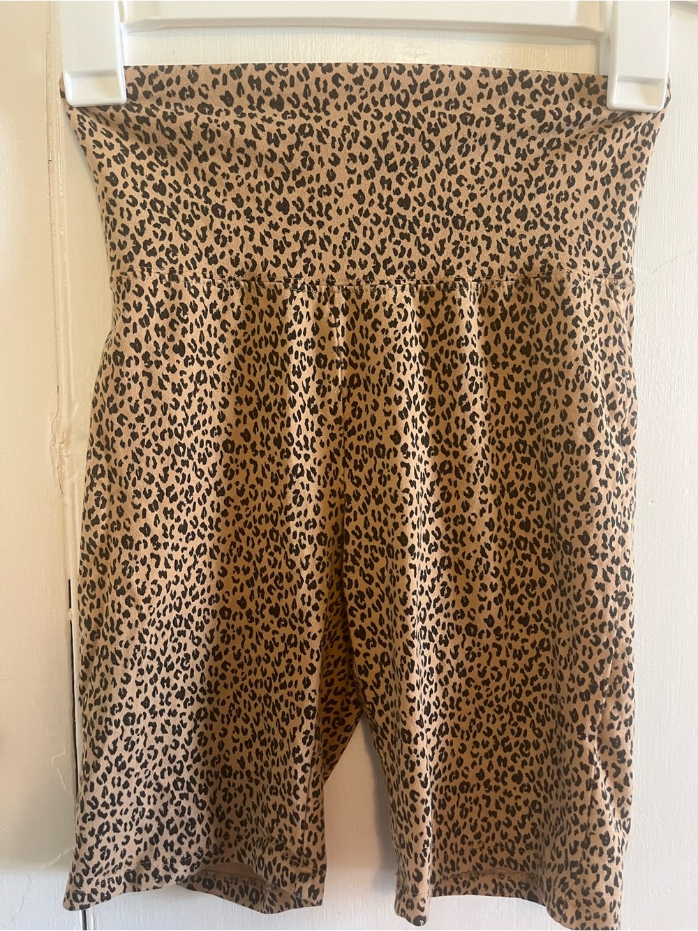 bp Leopard Print Bike Shorts in Tan and Black